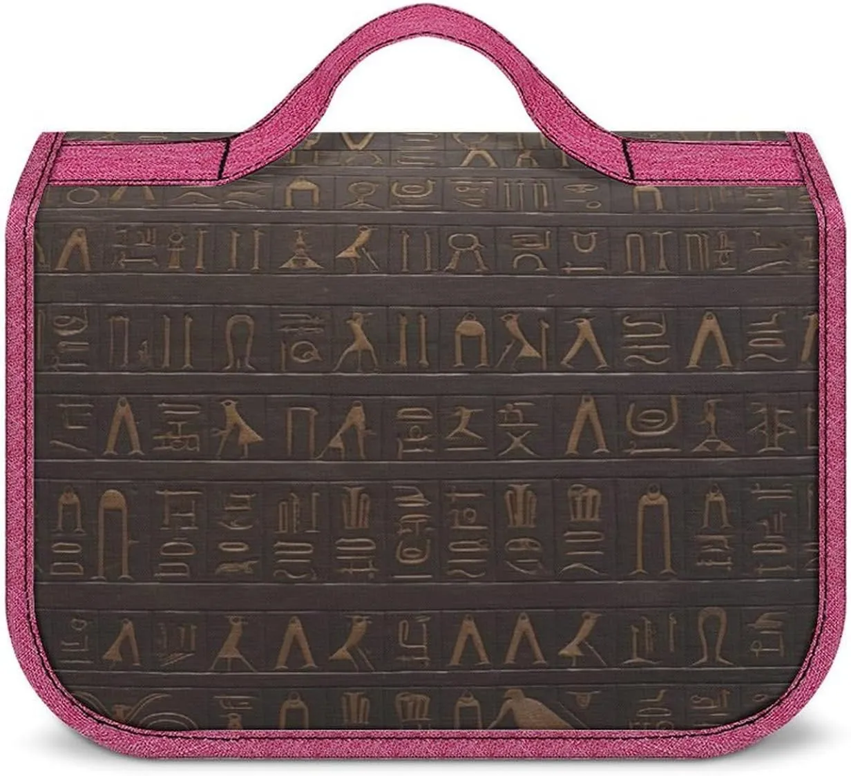Ancient Egyptian Hieroglyph Travel Toiletry Bag for Women,Hanging Toiletry Organizer with Hook, Makeup Bag Travel Organizer for Shampoo,Toiletriesl