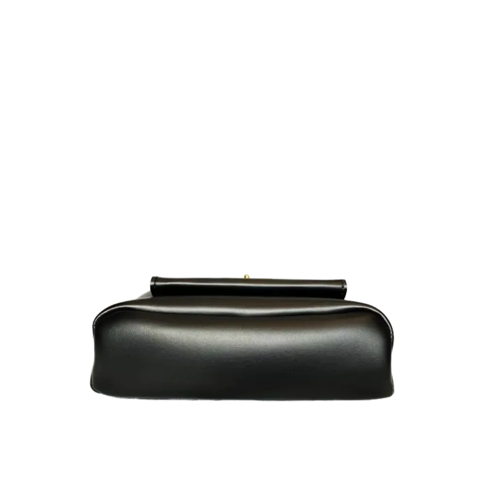 Anna - Chic Leather Bag with Kiss-Lock Closure