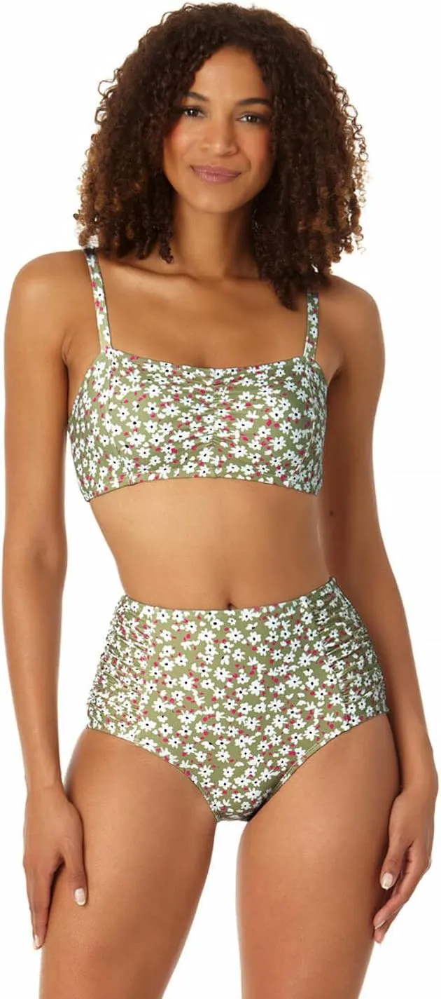 Anne Cole - Women's Center Cinch Bandeau Bikini Swim Top Multi / L