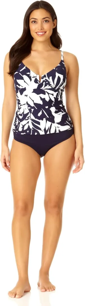 Anne Cole - Women's V-Wire Tankini Swim Top Multi / 34B/32C