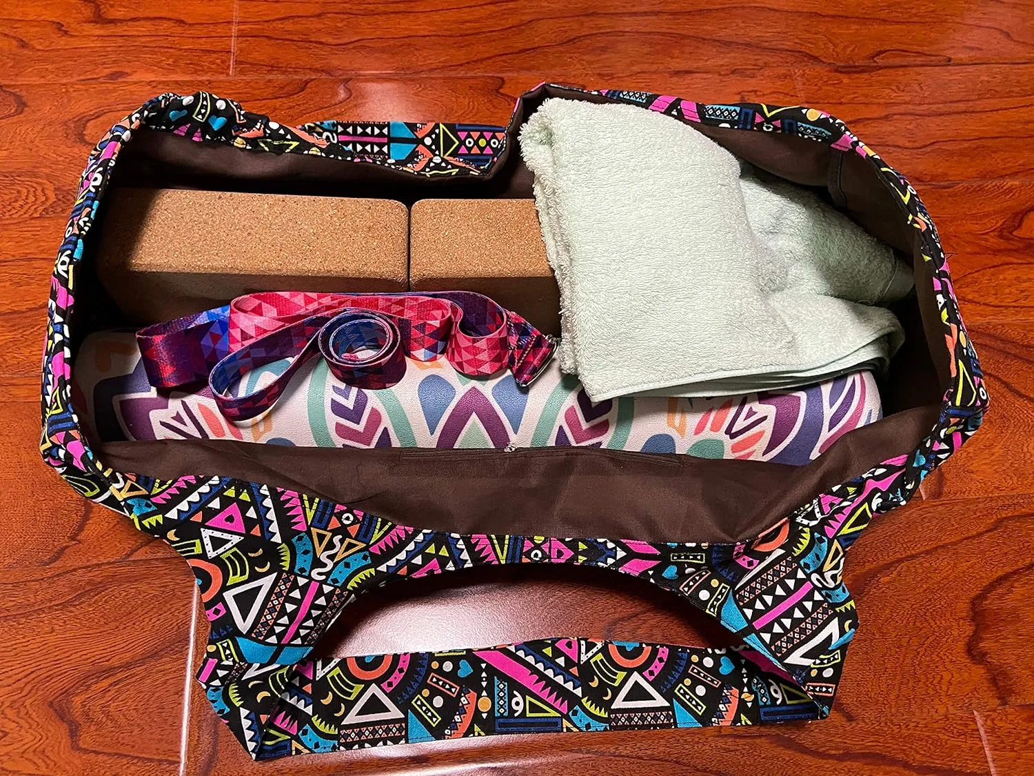 Aozora Yoga Mat Bag Large Yoga Mat Tote Sling Carrier with Pockets Fits Mats with Multi-Functional Storage Pockets Light and Durable