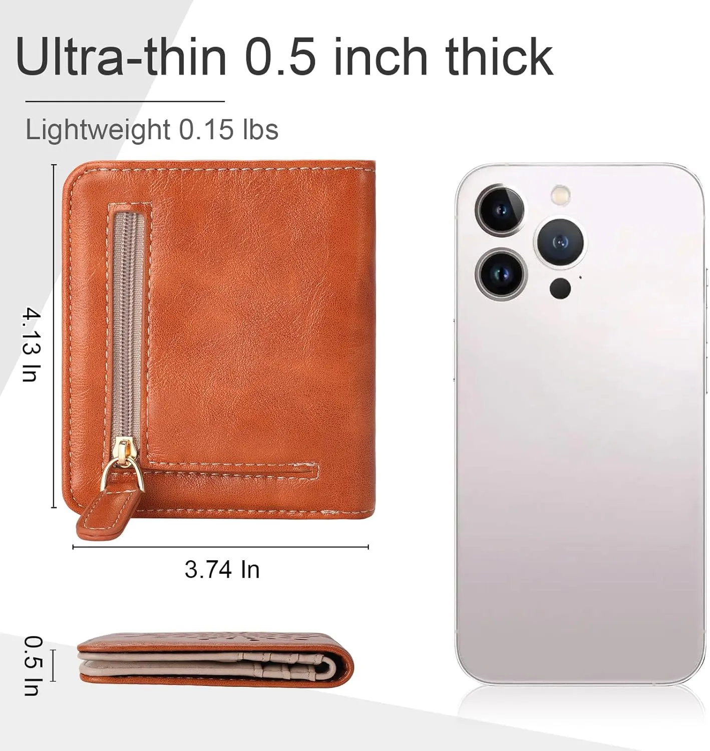 APHISON Womens Wallet, Slim Small Wallet for Women Men RFID Wallet Women Sunflower Leather ID Credit Card Holder whit Zipper Coin Pocket Bifold Compact Wallet