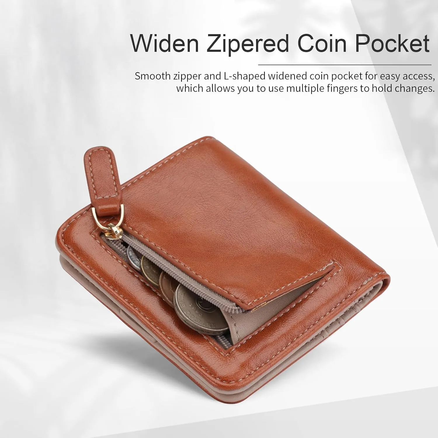 APHISON Womens Wallet, Slim Small Wallet for Women Men RFID Wallet Women Sunflower Leather ID Credit Card Holder whit Zipper Coin Pocket Bifold Compact Wallet