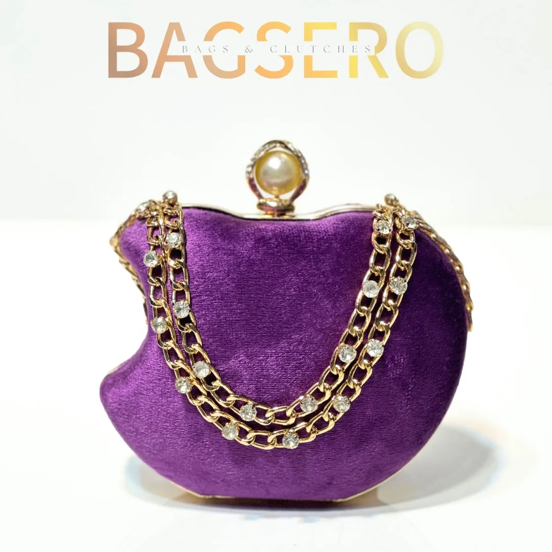 Apple Velvet Clutch