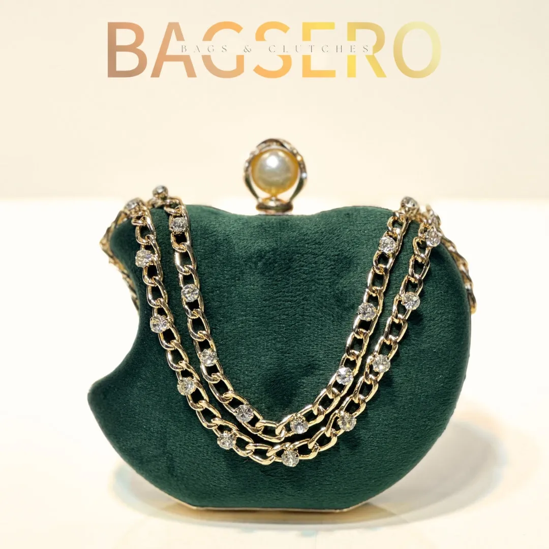 Apple Velvet Clutch