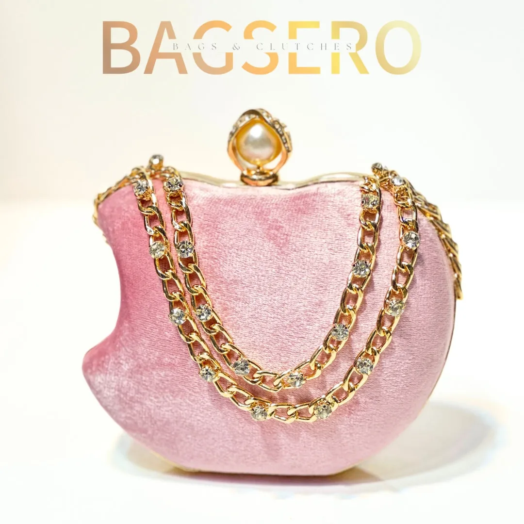 Apple Velvet Clutch