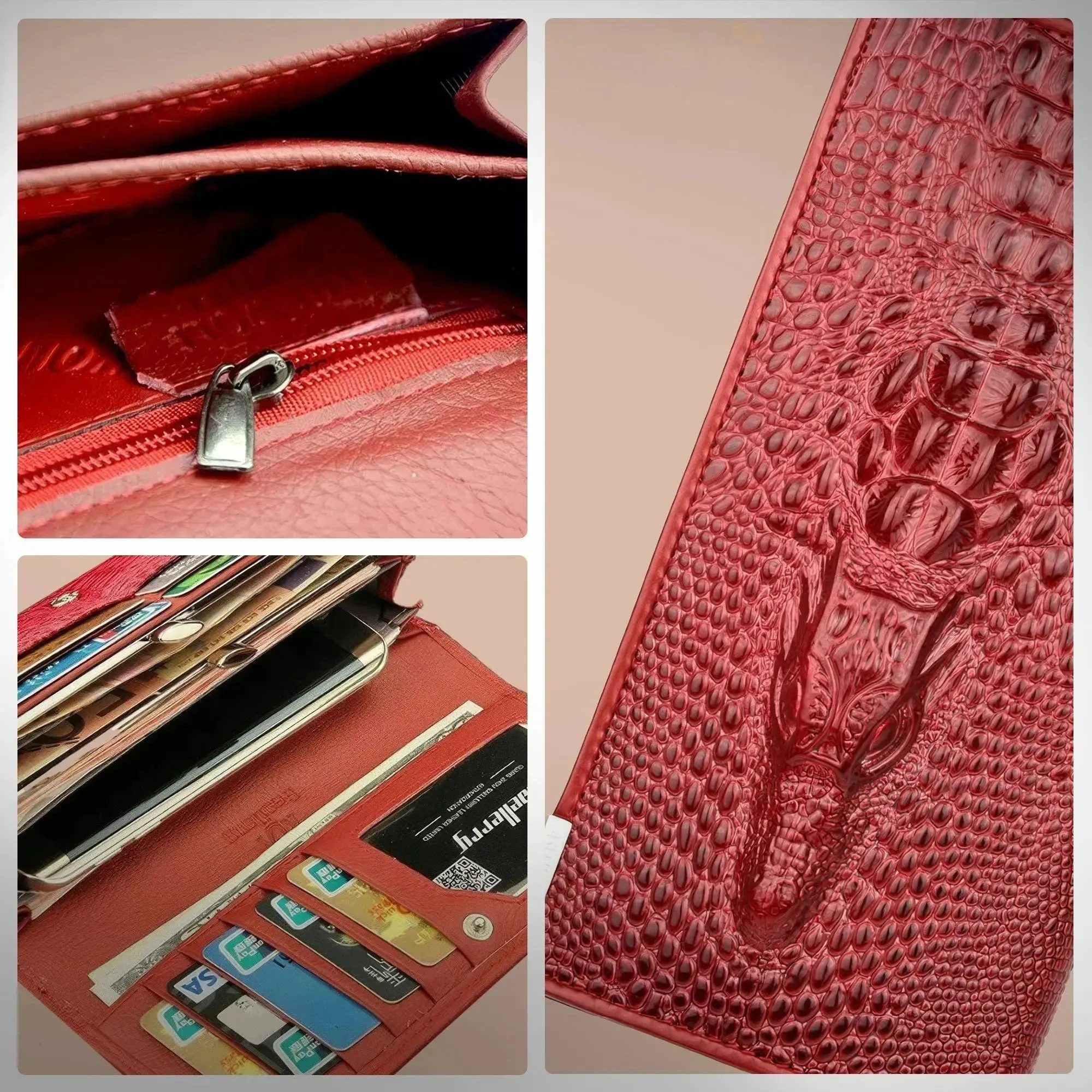 Arden Elegant Croc-Embossed RFID Wallet