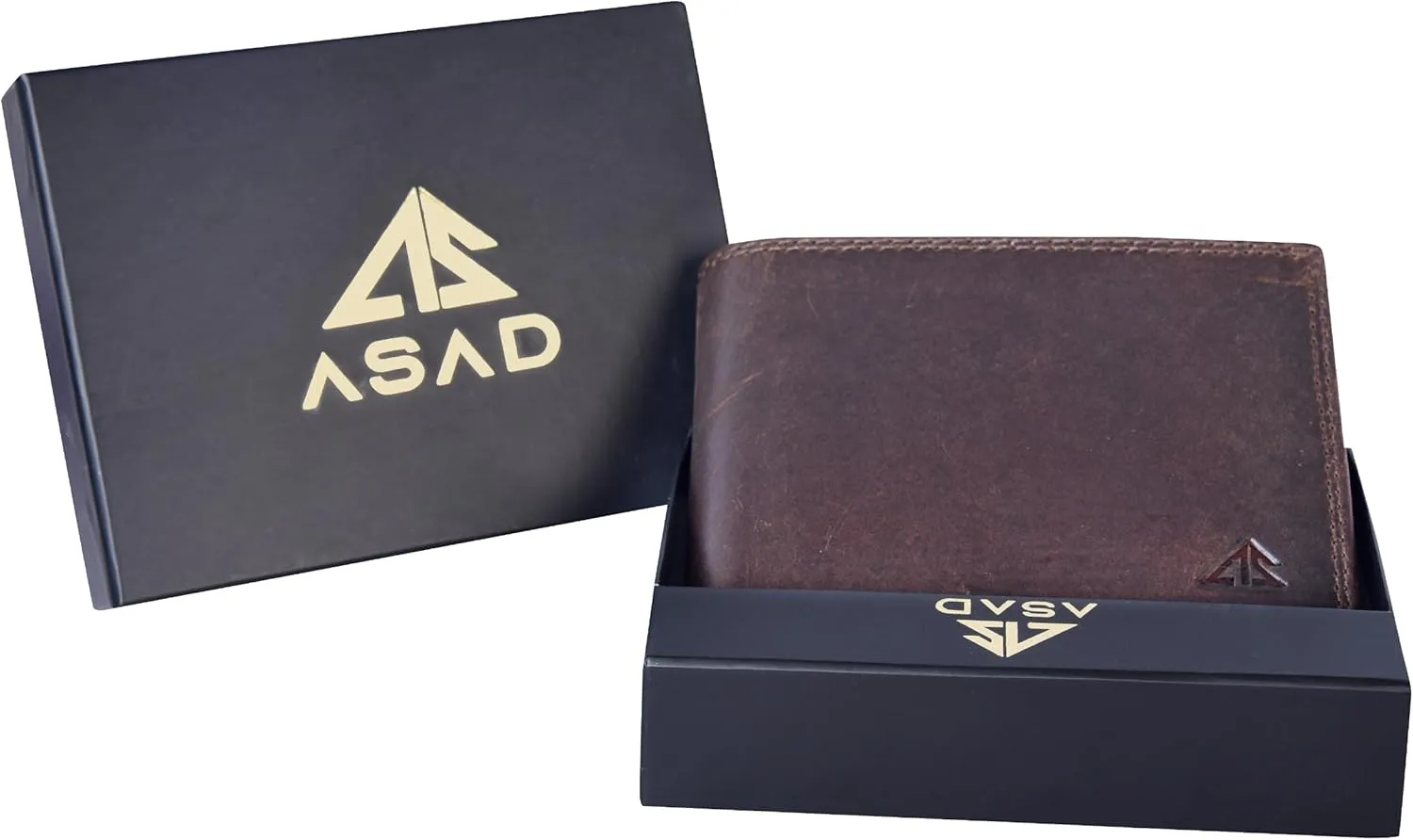 ASAD Genuine Leather Wallet for Men | Slim, Stylish, and Durable Genuine Leather Double Stitched RFID Blocking Bifold Stylish | Bifold Wallet With 8 Card Slot | Gift for Him | Crazy horse