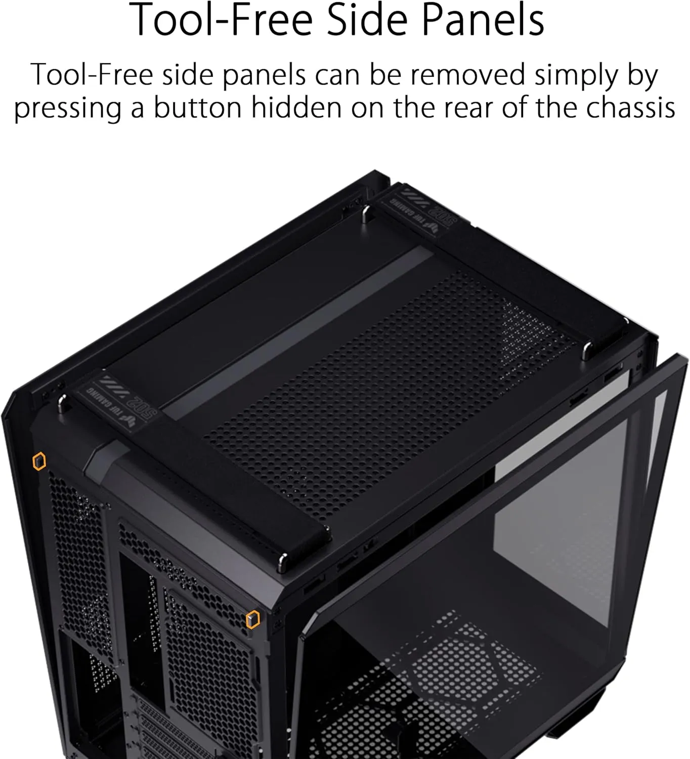 ASUS TUF Gaming GT502 ATX Mid-Tower Computer Case with Front Panel RGB Button, USB 3.2 Type-C and 2X USB 3.0 Ports