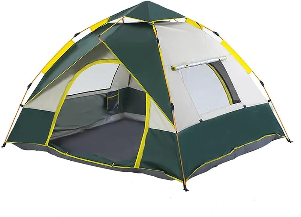 Automatic Pop-up Camping Tents 3-4 Person Instant Setup Double Layer Hydraulic Waterproof Large Family with Carry Bag