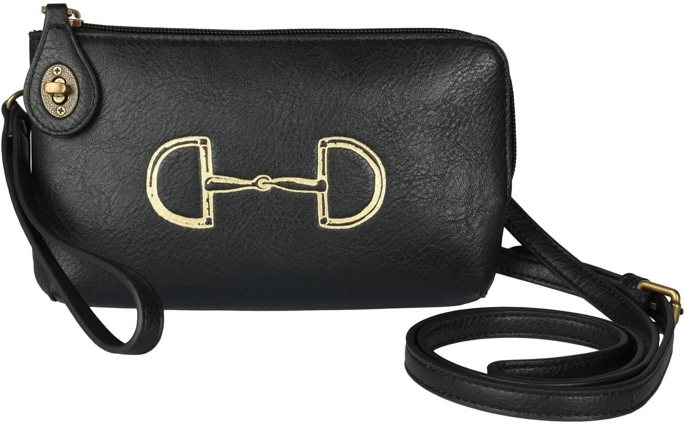 AWST Int'l Lila Vintage Snaffle Bit Clutch Crossbody Bag