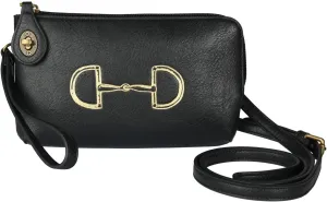 AWST Int'l Lila Vintage Snaffle Bit Clutch Crossbody Bag