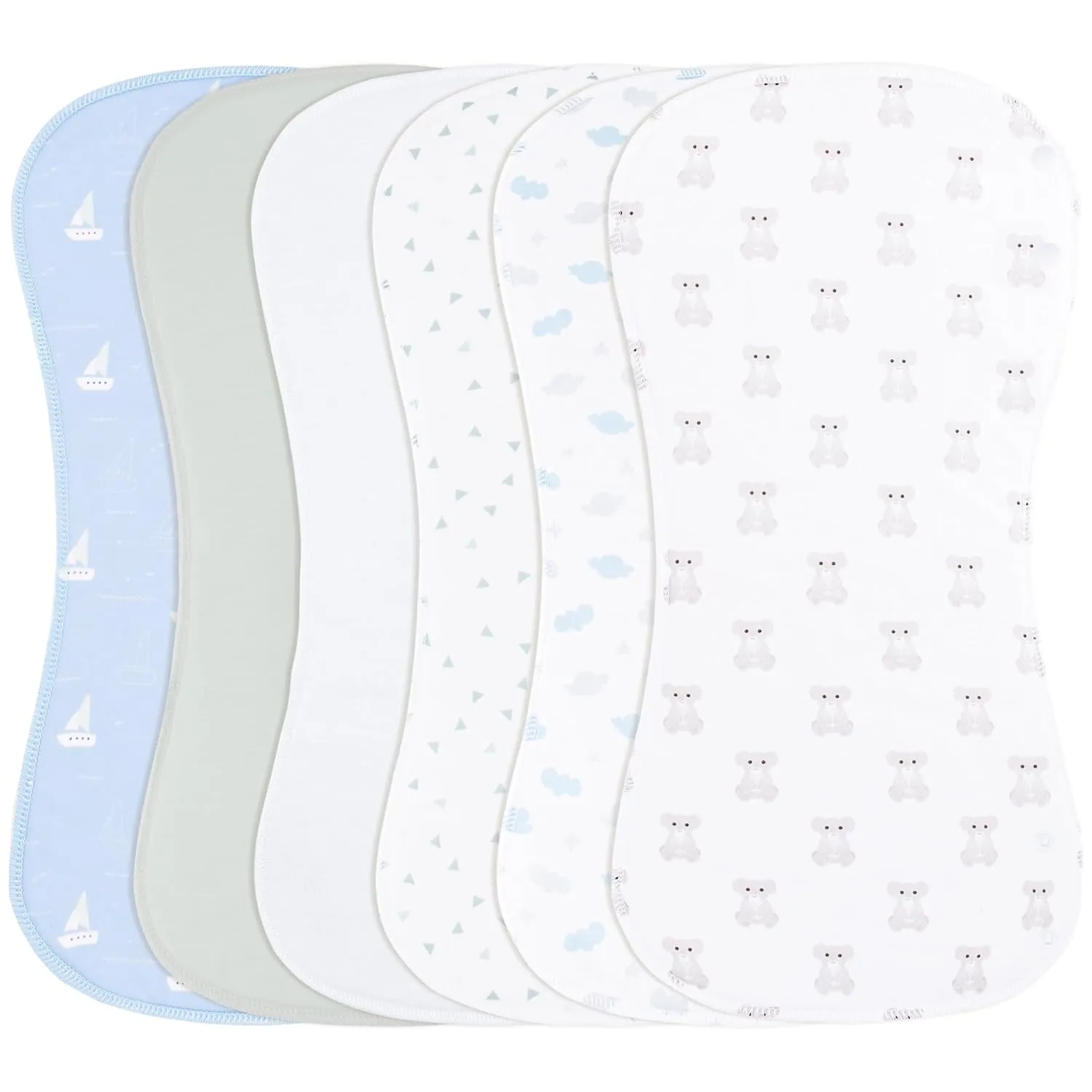 Baby Burp Cloths Large Size 3-Layers Thicken 100% Cotton Super Absorbent and Soft Baby Spit Up Burping Rags Baby Burp Cloth Set for Girls 6 Pack