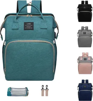 Baby Diaper Bag Backpack, Diaper Bag with Changing Station Girl Boy Diaper Bag, Large Capacity, 900d Excellent Oxford（Green）