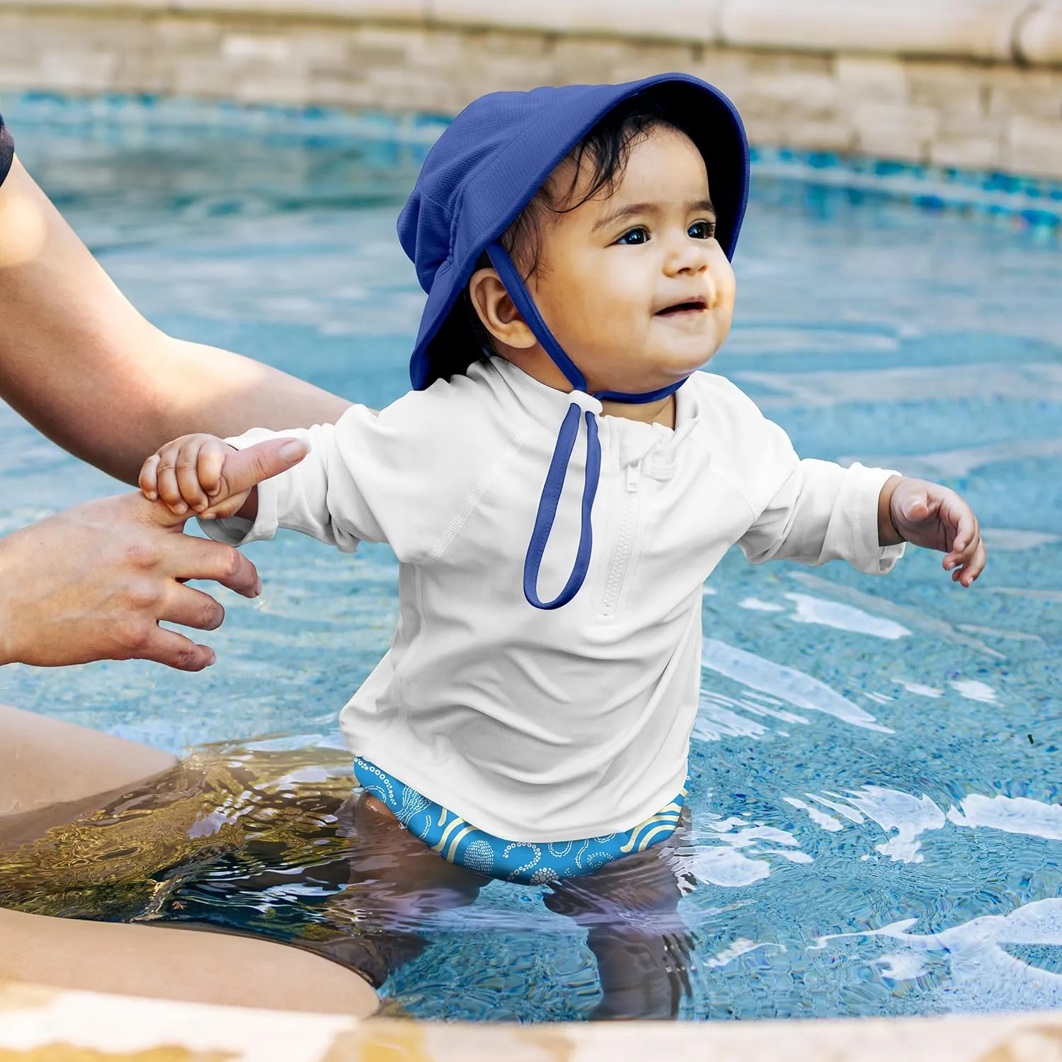 Baby Toddler Eco Snap Swim Diaper - Blue Octopus - 24mo