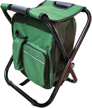 Backpack Stool Cooler Chair Folding Camping Stool High Capacity Thickened Oxford Portable Fishing Stool for Outdoor Camping Fishing