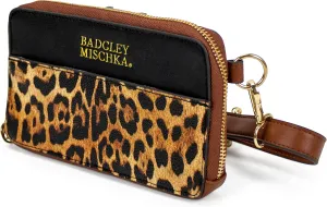 Badgley Mischka Leopard Weekender Tote Bag for Travel, Carry-On Animal Print Tote Bag