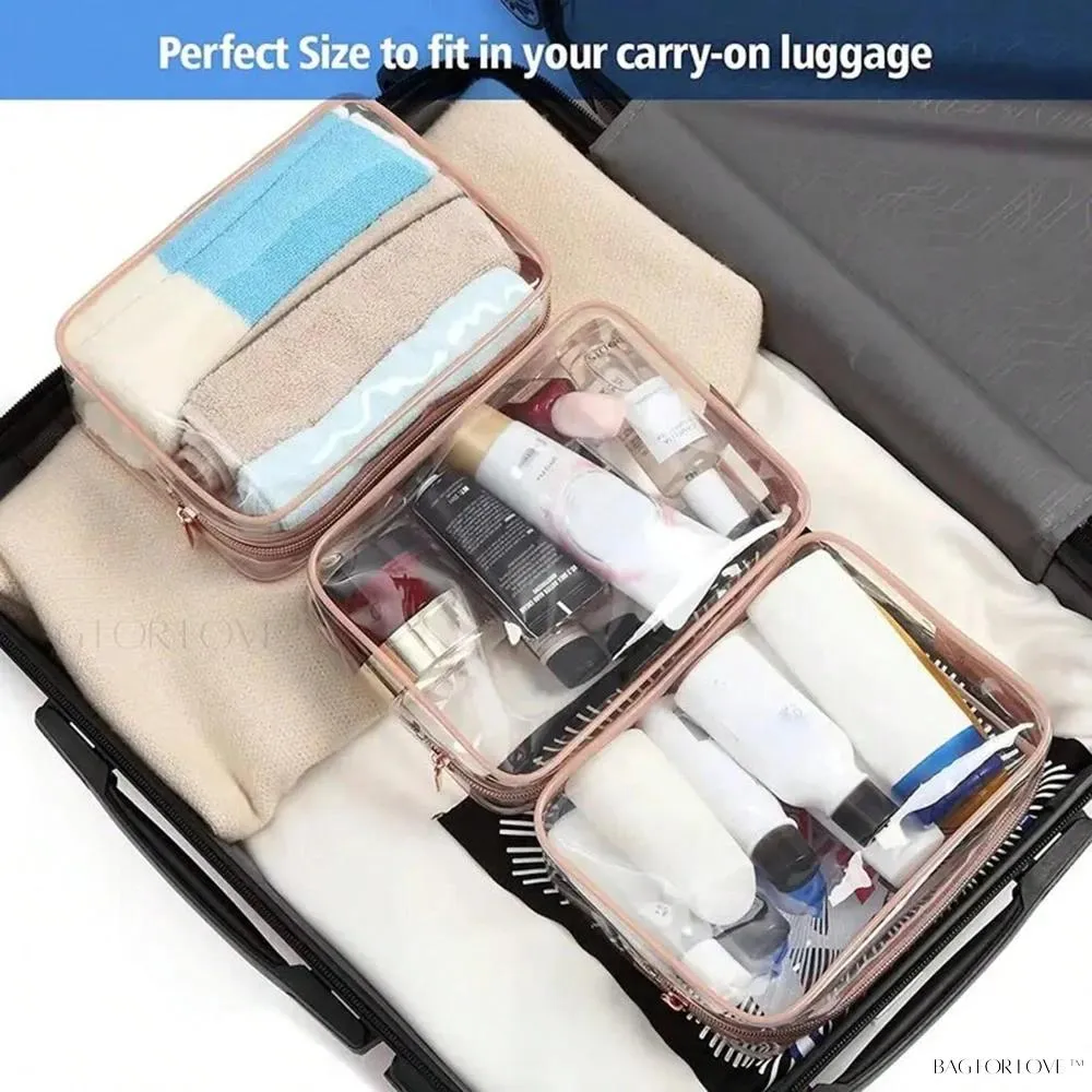 BagForLove - Pink Quart-Sized Travel Toiletry Organizer