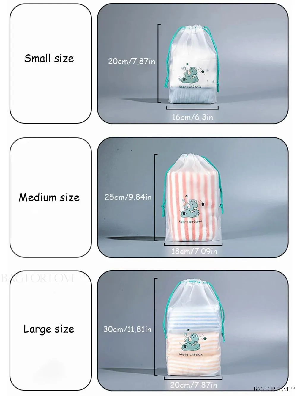 BagForLove - Transparent Waterproof Pouches for Storing Small Items