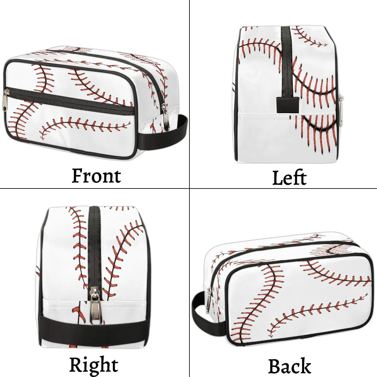 Baseball Toiletry Bag for Kids Boys Toiletry Pouch Waterproof Small Dopp Kit for Kids Hanging Wash Bag Cosmetic Bag Toiletry Bag for Travel Essential