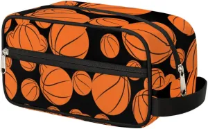 Basketball Travel Toiletry Bag for Women Men, Sports Water-resistant Shaving Bag Hanging Dopp Kit Cosmetic Organizer Makeup Bag for Toiletries Accessories