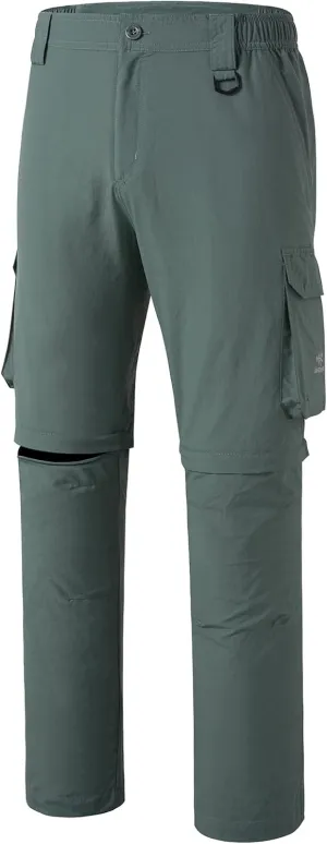 BASSDASH Men’s Outdoor Quick Dry Convertible Pants Zip-Off Water Resistant Lightweight Fishing Hiking Cargo Shorts UPF50 