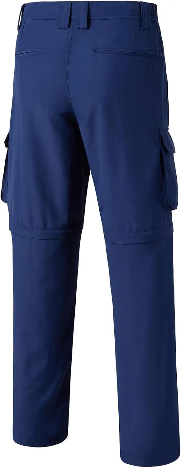 BASSDASH Men’s Outdoor Quick Dry Convertible Pants Zip-Off Water Resistant Lightweight Fishing Hiking Cargo Shorts UPF50 