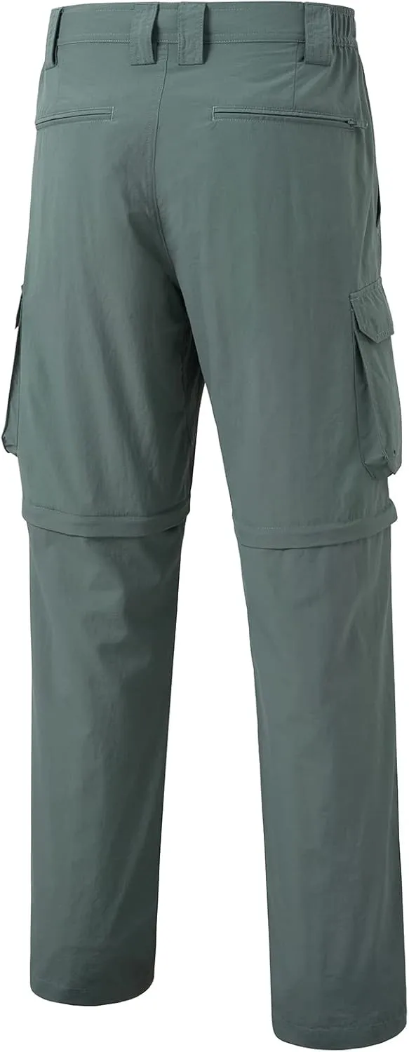 BASSDASH Men’s Outdoor Quick Dry Convertible Pants Zip-Off Water Resistant Lightweight Fishing Hiking Cargo Shorts UPF50 