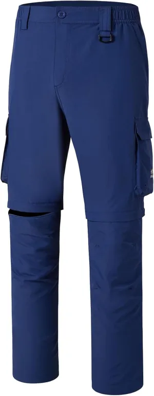 BASSDASH Men’s Outdoor Quick Dry Convertible Pants Zip-Off Water Resistant Lightweight Fishing Hiking Cargo Shorts UPF50 