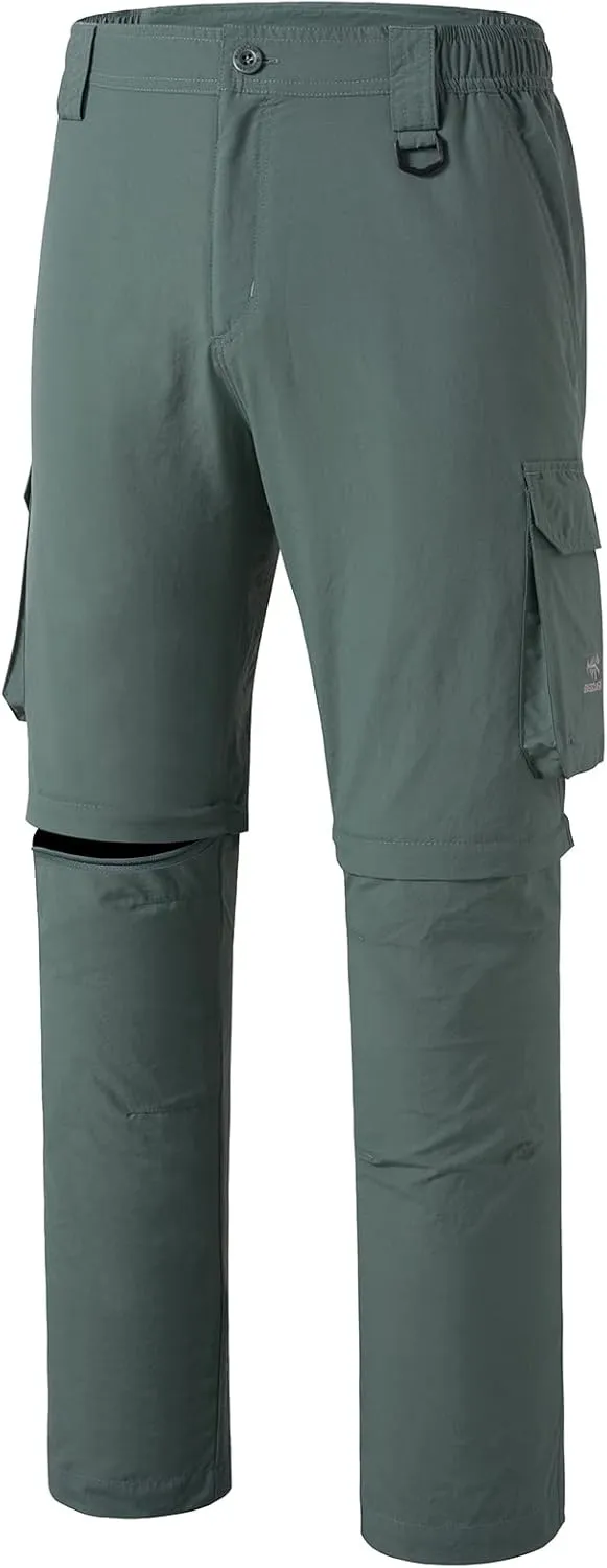 BASSDASH Men’s Outdoor Quick Dry Convertible Pants Zip-Off Water Resistant Lightweight Fishing Hiking Cargo Shorts UPF50 