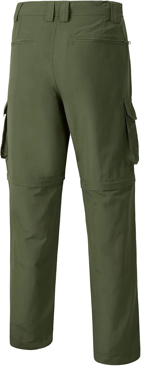 BASSDASH Men’s Outdoor Quick Dry Convertible Pants Zip-Off Water Resistant Lightweight Fishing Hiking Cargo Shorts UPF50 