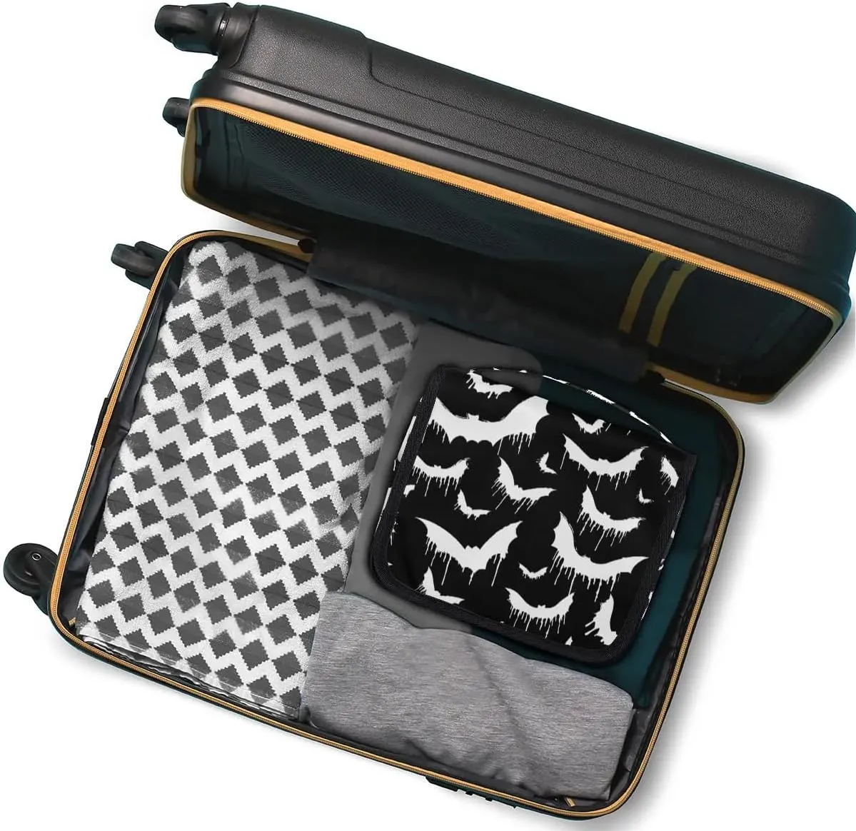 Bat Hanging Toiletry Bag for Women Men, Kids Toiletry Travel Bag, Halloween Waterproof Boys Toiletry Bag Makeup Kit Hanging Makeup Bag Cosmetic Bag Shaving Bag for Kids Adult Travel Essential