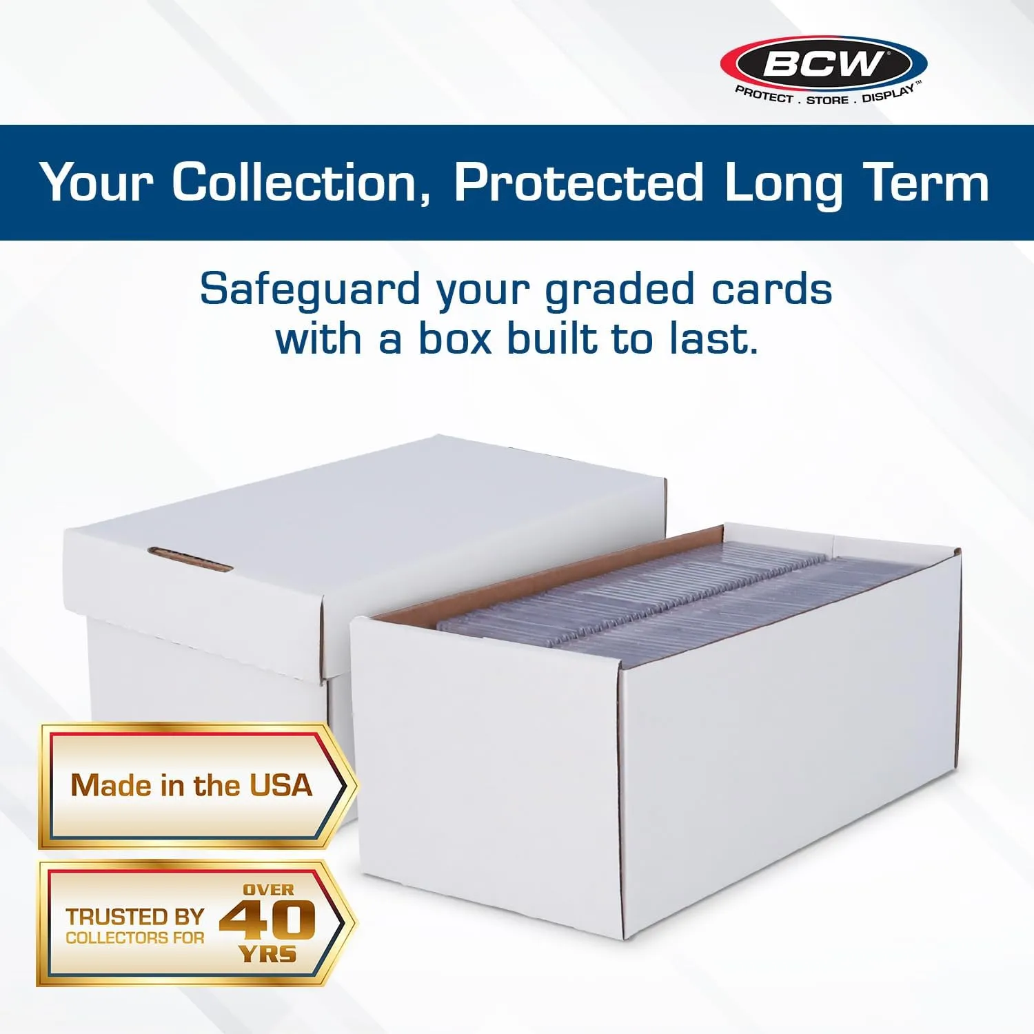 BCW 3ct Graded Shoe Box - Card Storage Holds 300 Toploaders & 100 Graded Cards