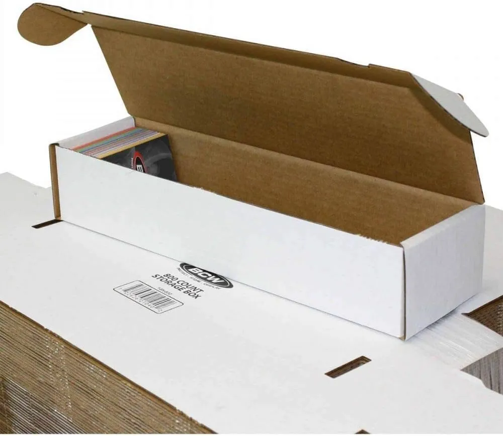 BCW 800ct Trading Card Storage Boxes - 50 Pack | Organizer for Sports Cards, MTG, Pokemon, and Card Games | Assemby Required