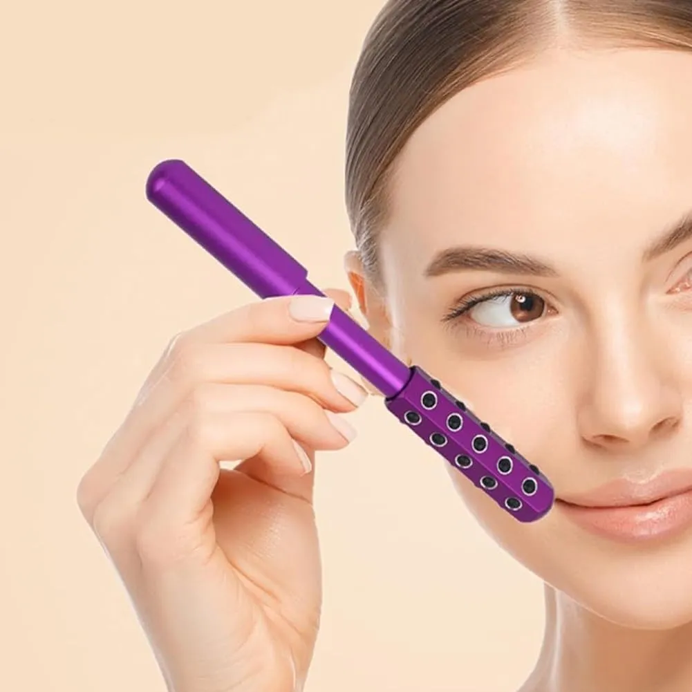 Beauty Roller for Face, Uplift Facial Massage Wand for Sculpting, Firming, Radiance Tool with Germanium Stone for Natural Lift, Contour, Easy to Use Skincare Massager