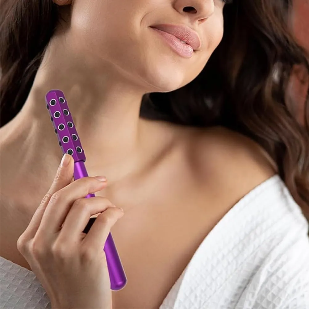 Beauty Roller for Face, Uplift Facial Massage Wand for Sculpting, Firming, Radiance Tool with Germanium Stone for Natural Lift, Contour, Easy to Use Skincare Massager