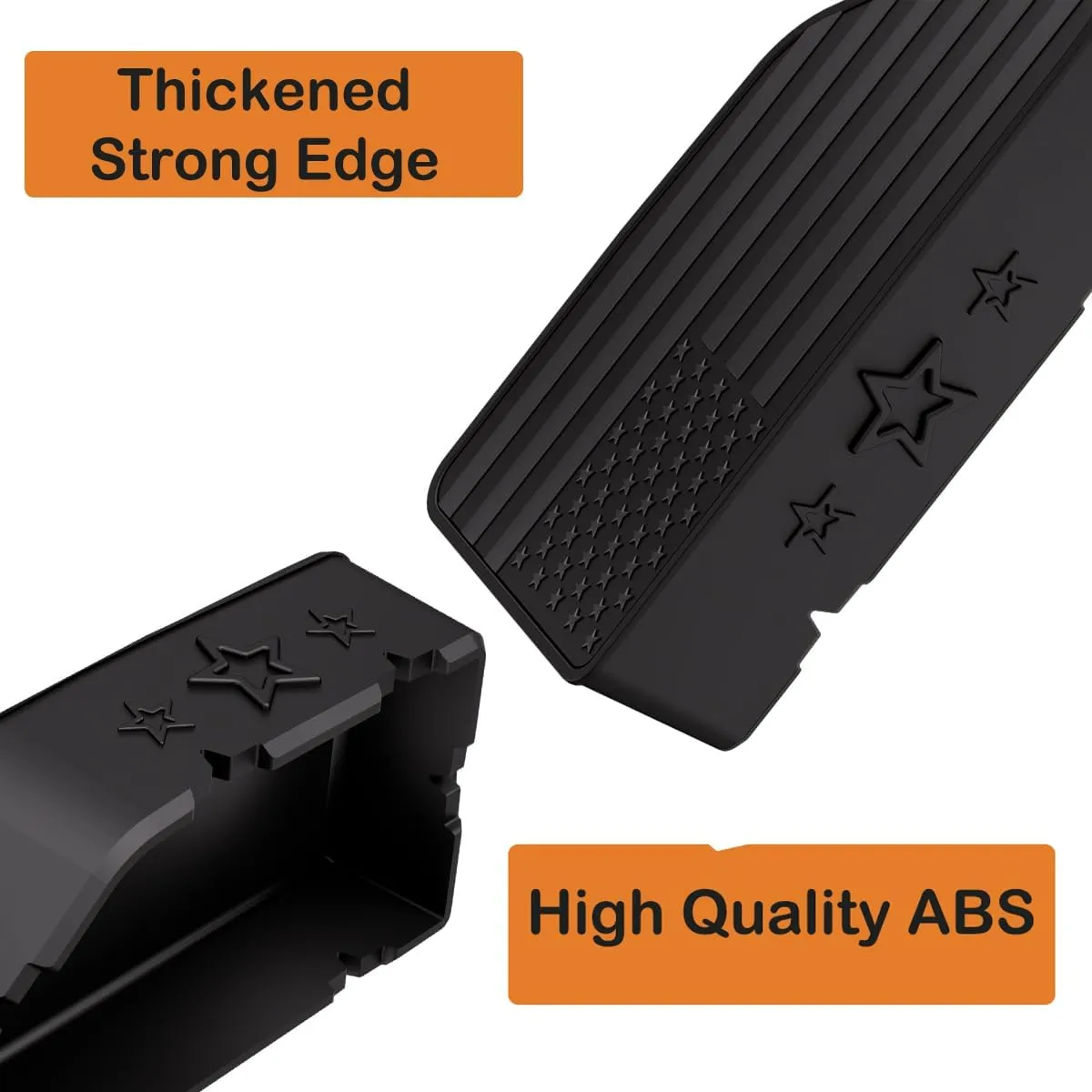 Bed Rail Stake Pocket Covers for GMC Chevy Silverado/GMC Sierra 1500(2019-2024), GMC Sierra 3500HD(2020 2021 2022 2023 2024)/2500, Truck Caps Rear Holes Plugs Covers (Flag(Black))