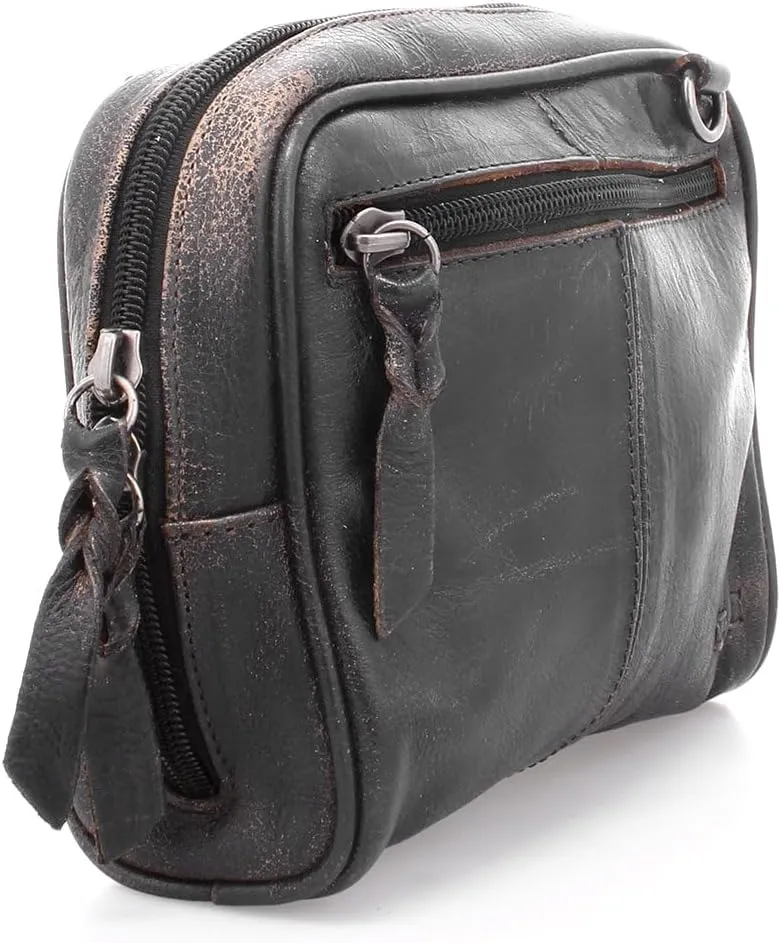 Bed Stu Capture Compact Hobo Handbag for Women - Black Lux, Size S