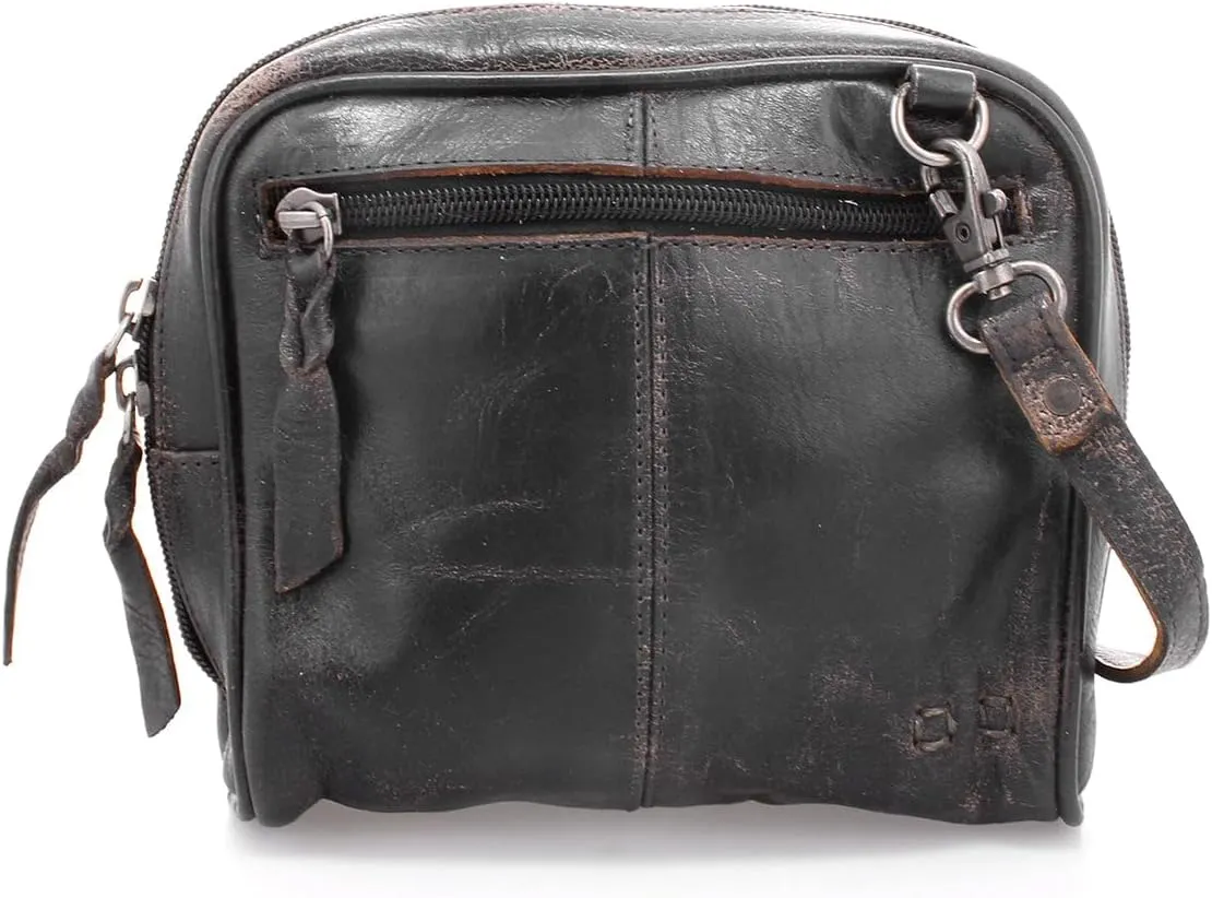 Bed Stu Capture Compact Hobo Handbag for Women - Black Lux, Size S