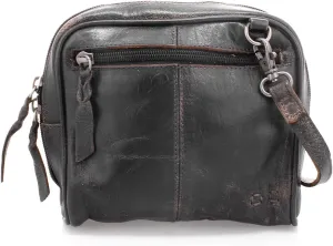 Bed Stu Capture Compact Hobo Handbag for Women - Black Lux, Size S