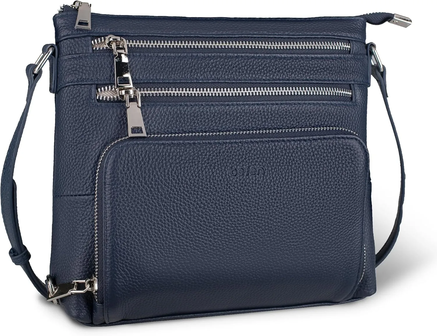 befen Genuine Leather Crossbody Bags for Women, Lightweight Medium Anti-Theft Shoulder Purse with Built in RFID Wallet