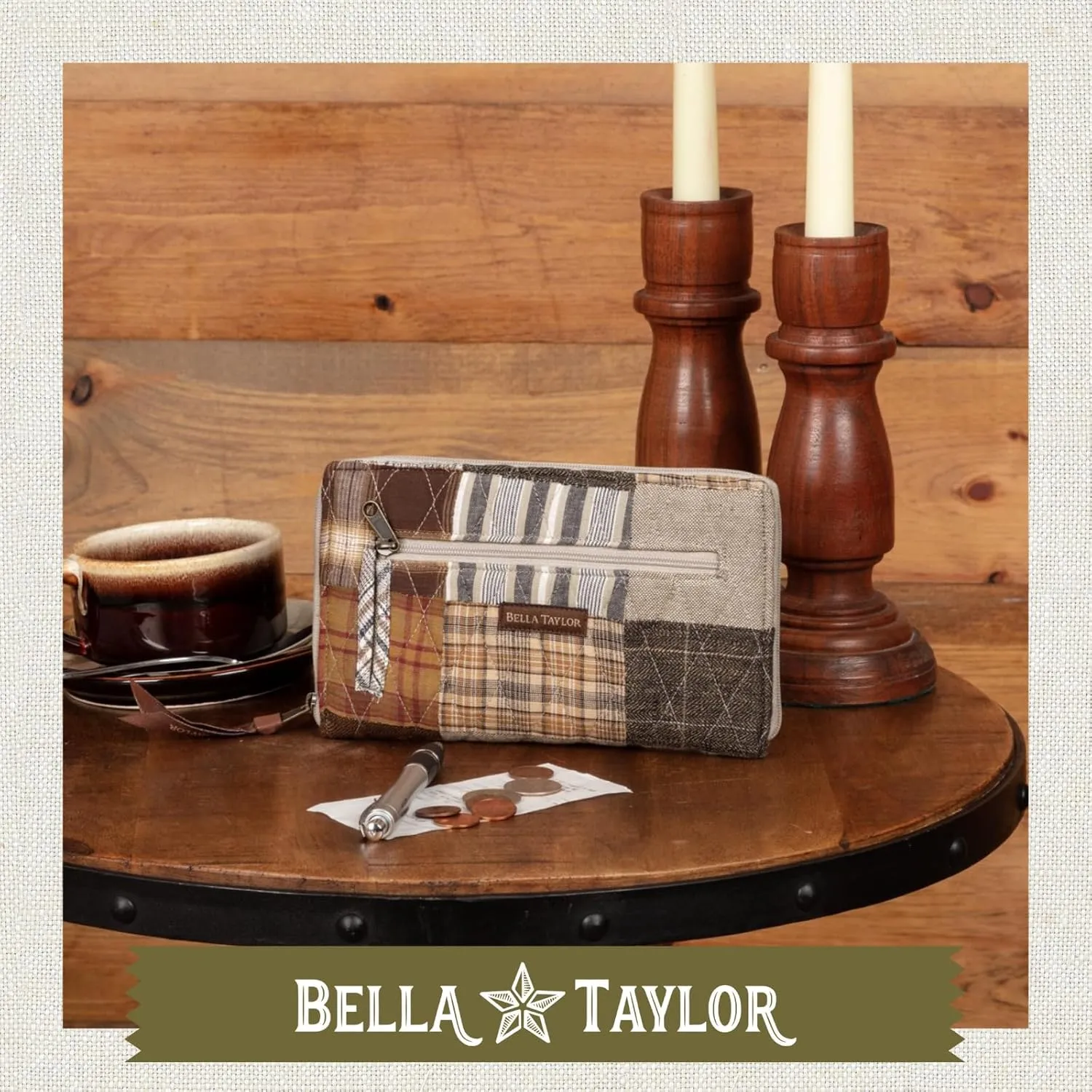 Bella Taylor Wrist Strap Wallet for Women | Multi Card Zip Around Wallet with RFID Protection and Wristlet Strap
