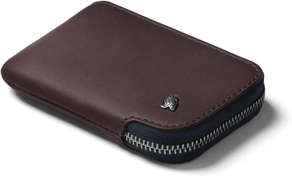 Bellroy Card Pocket (Small Leather Zipper Card Holder Wallet, Holds 4-15 Cards, Coin Pouch, Folded Note Storage)
