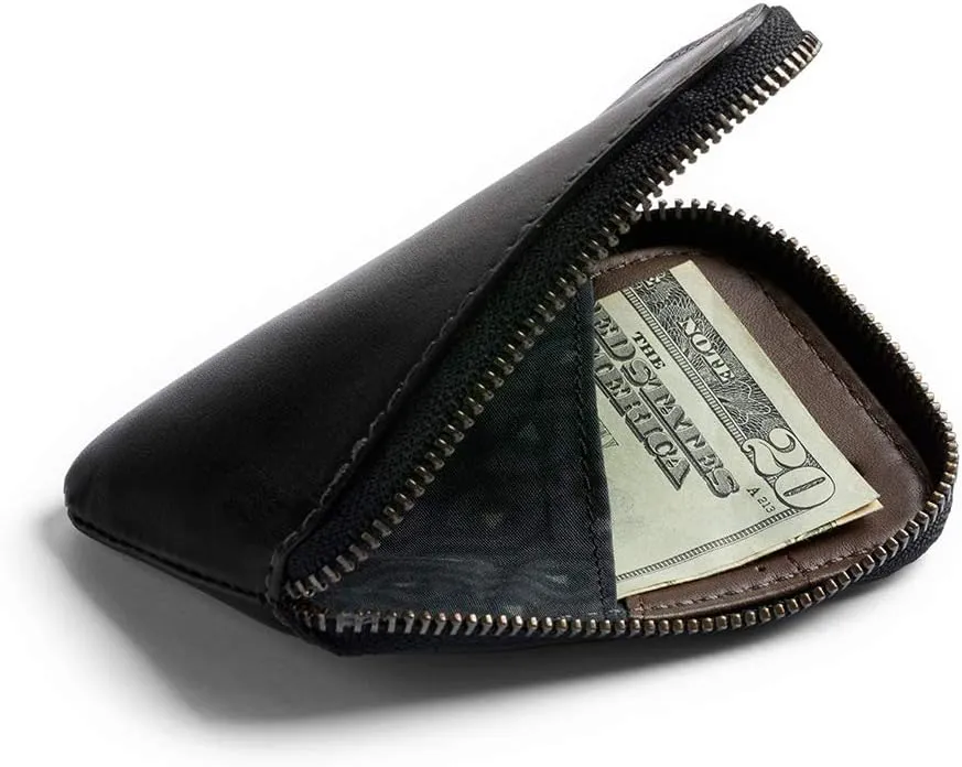 Bellroy Card Pocket (Small Leather Zipper Card Holder Wallet, Holds 4-15 Cards, Coin Pouch, Folded Note Storage)