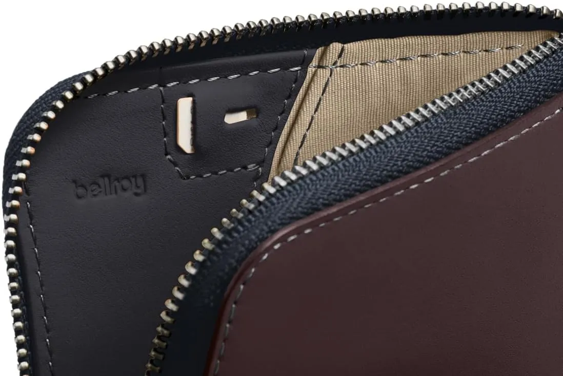 Bellroy Card Pocket (Small Leather Zipper Card Holder Wallet, Holds 4-15 Cards, Coin Pouch, Folded Note Storage)