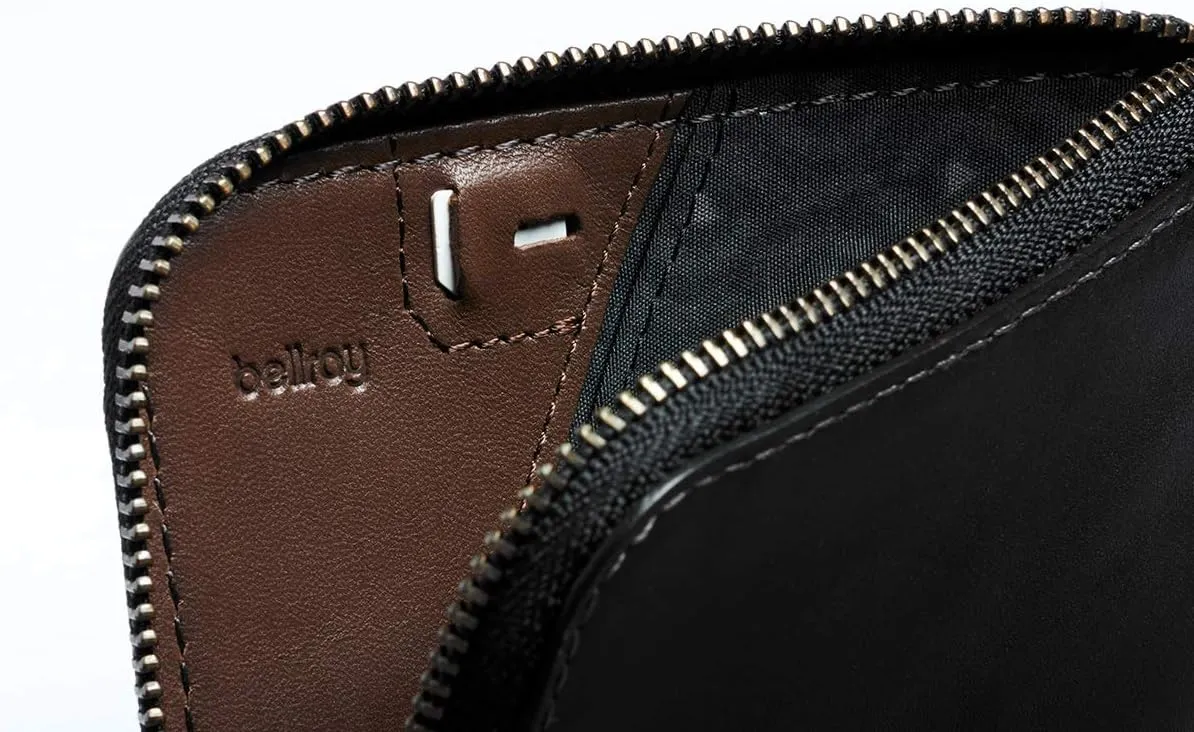 Bellroy Card Pocket (Small Leather Zipper Card Holder Wallet, Holds 4-15 Cards, Coin Pouch, Folded Note Storage)