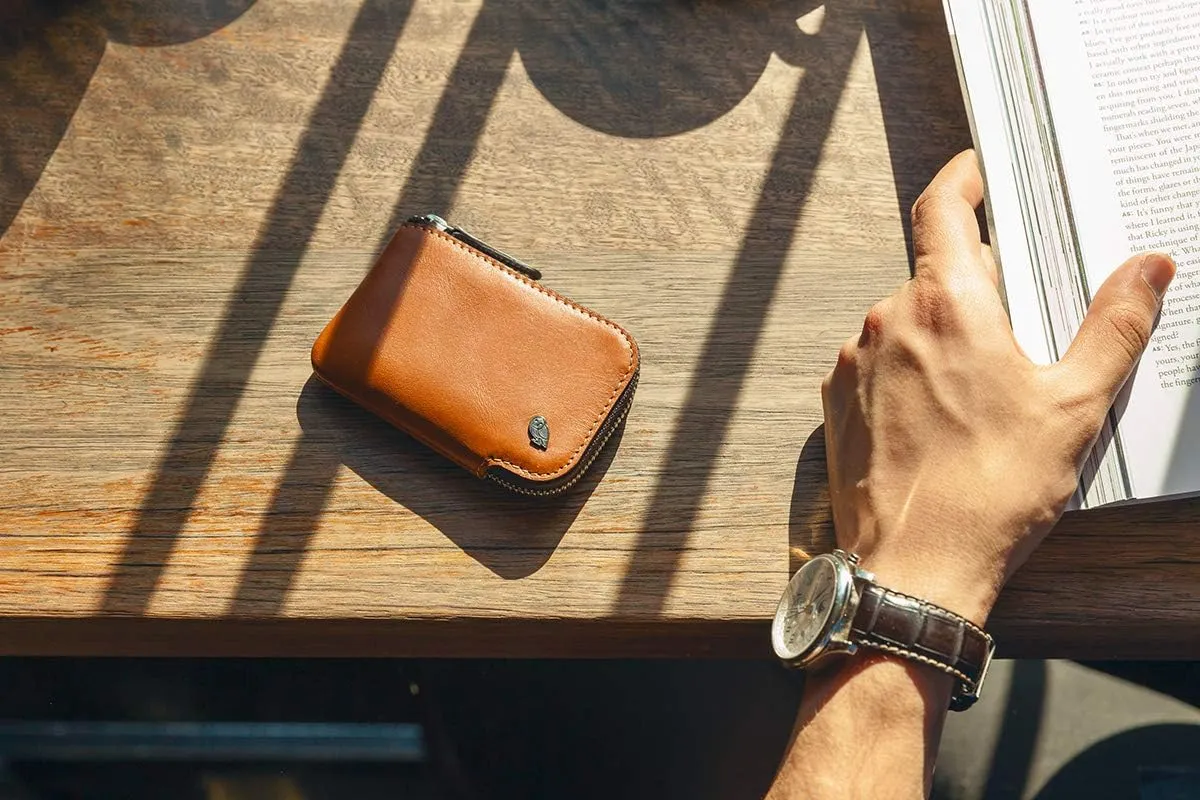 Bellroy Card Pocket (Small Leather Zipper Card Holder Wallet, Holds 4-15 Cards, Coin Pouch, Folded Note Storage)