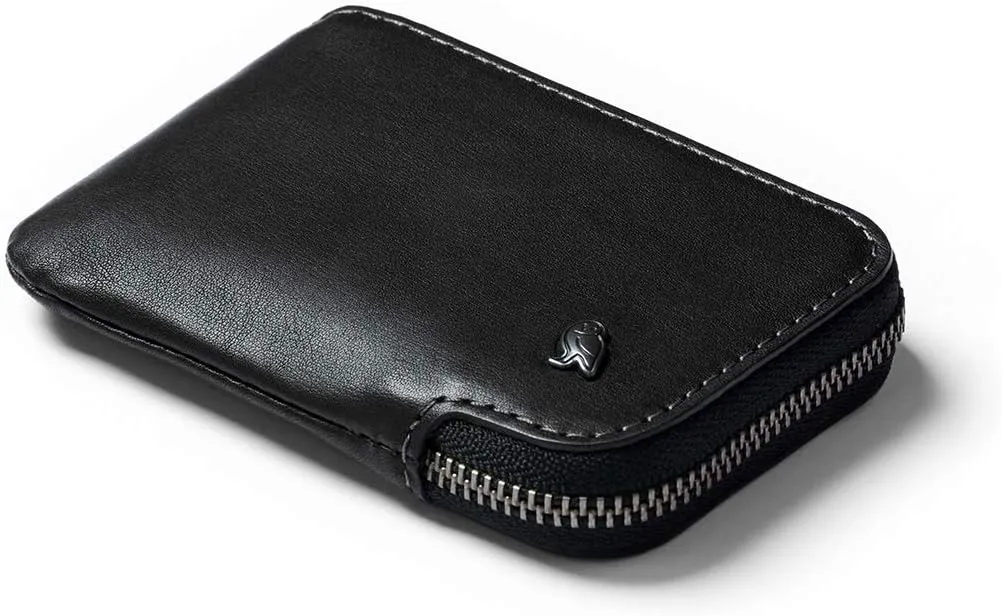 Bellroy Card Pocket (Small Leather Zipper Card Holder Wallet, Holds 4-15 Cards, Coin Pouch, Folded Note Storage)
