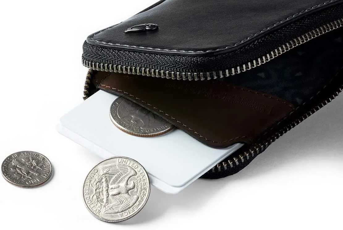 Bellroy Card Pocket (Small Leather Zipper Card Holder Wallet, Holds 4-15 Cards, Coin Pouch, Folded Note Storage)