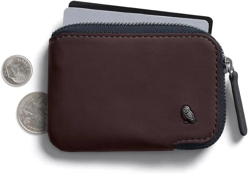 Bellroy Card Pocket (Small Leather Zipper Card Holder Wallet, Holds 4-15 Cards, Coin Pouch, Folded Note Storage)